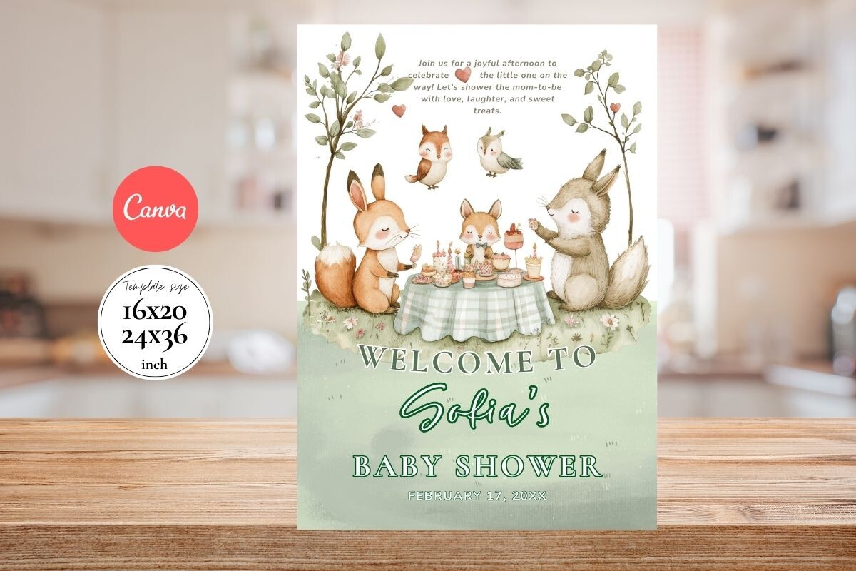 Modern Birthday Welcome Sign