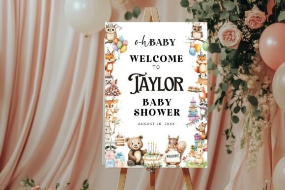 Modern Birthday Welcome Sign