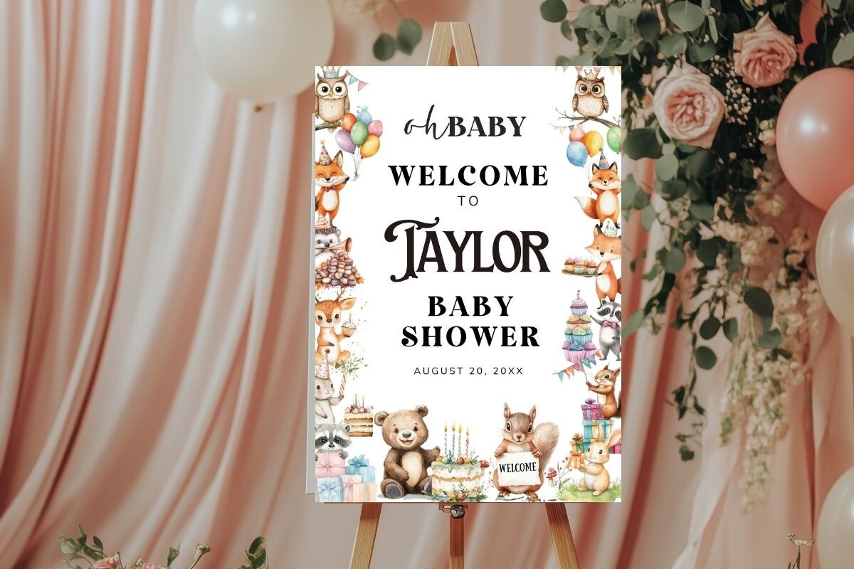 Modern Birthday Welcome Sign