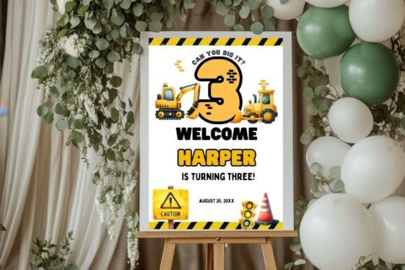 Modern Birthday Welcome Sign