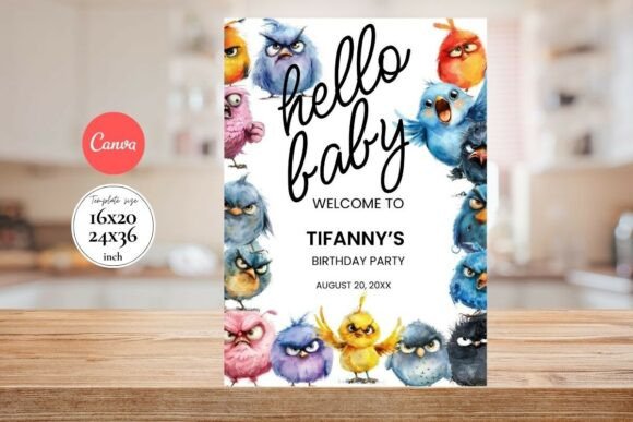 Modern Birthday Welcome Sign