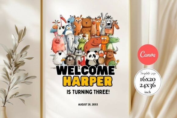 Modern Birthday Welcome Sign