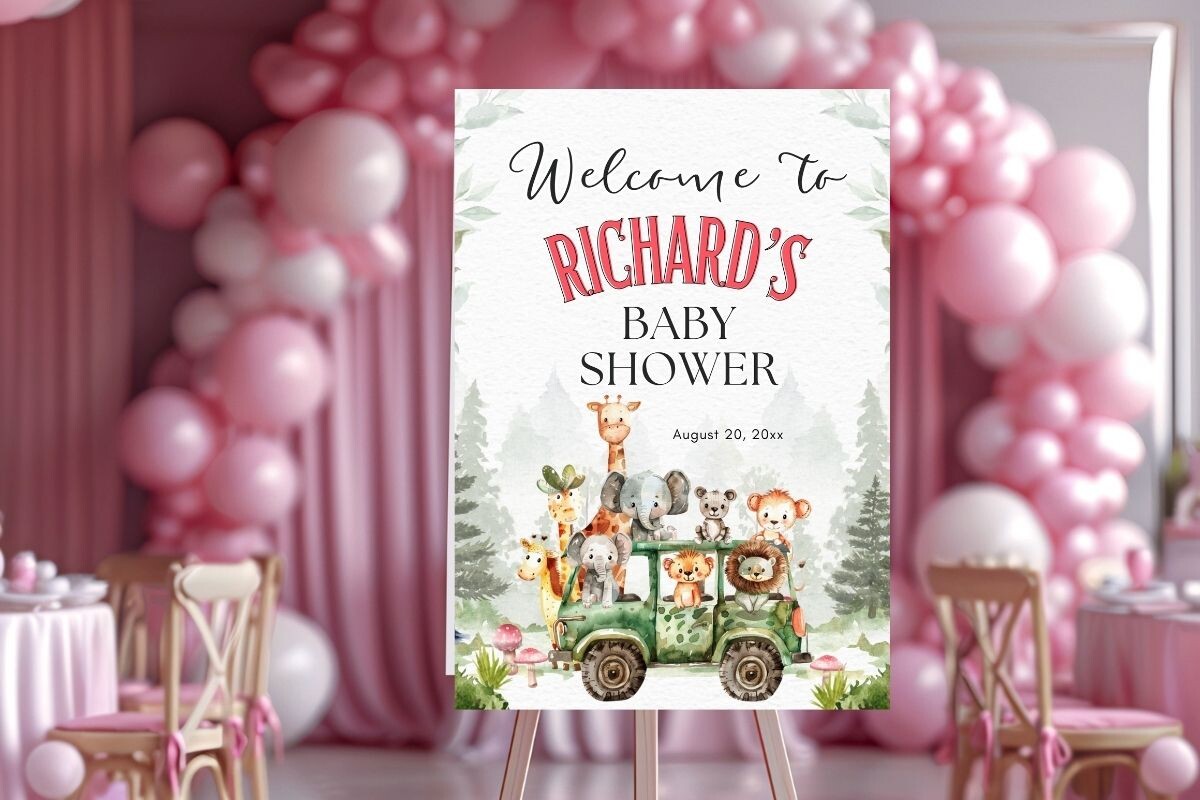 Modern Birthday Welcome Sign