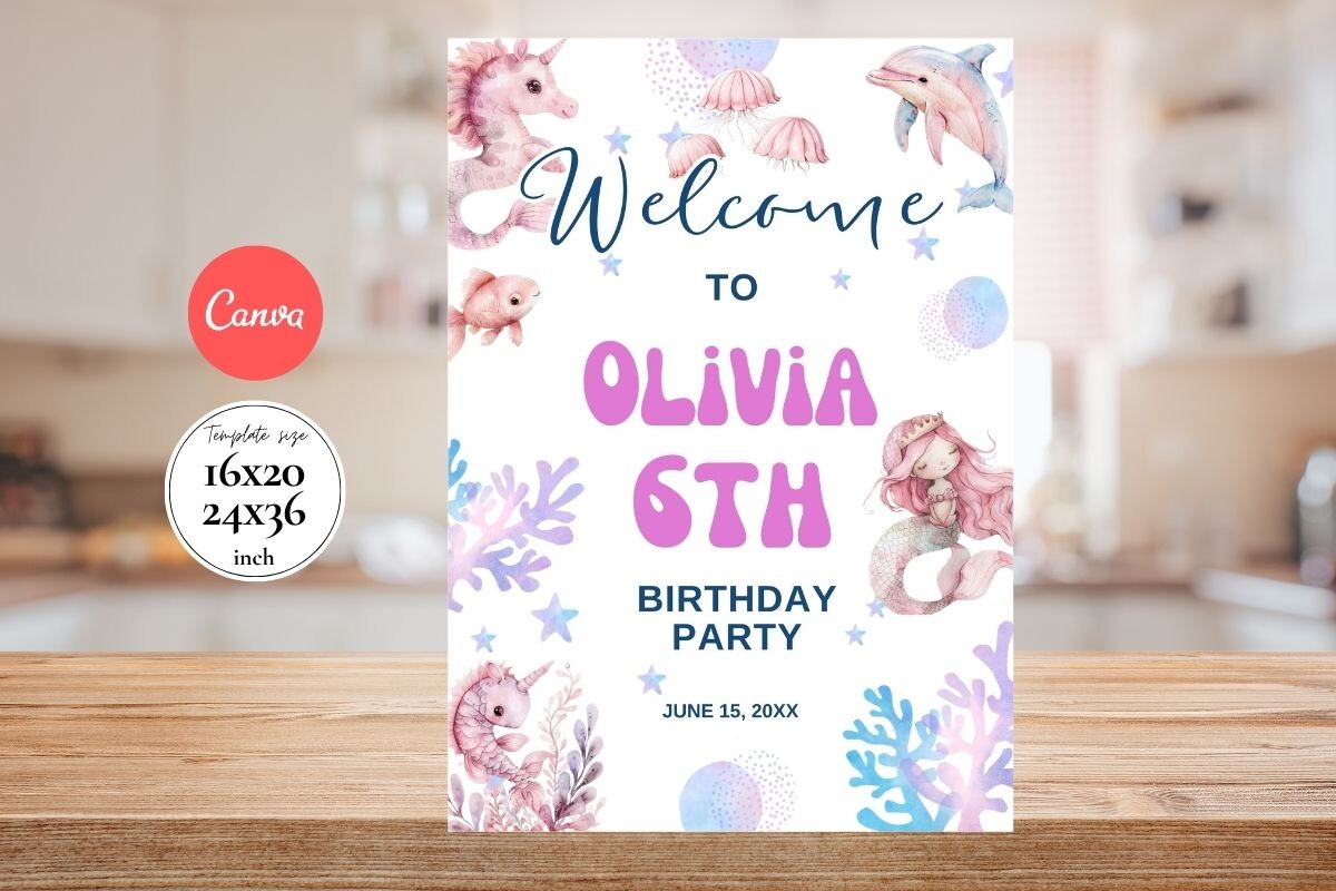 Modern Birthday Welcome Sign