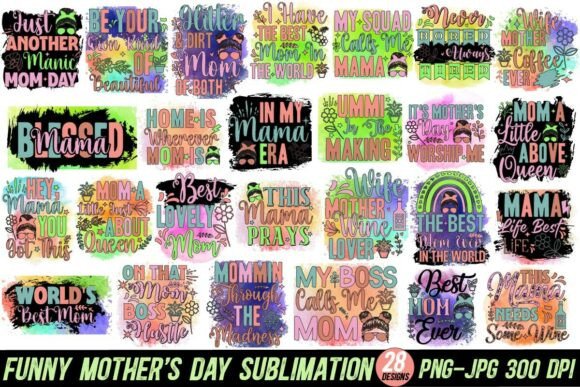 Mothers Day Sublimation Bundle Graphics