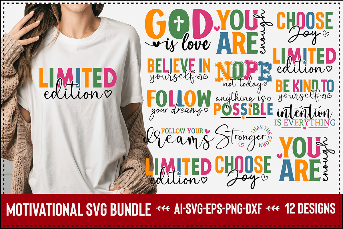 Motivational Svg Bundle Graphic by creativemim2001 · Creative Fabrica