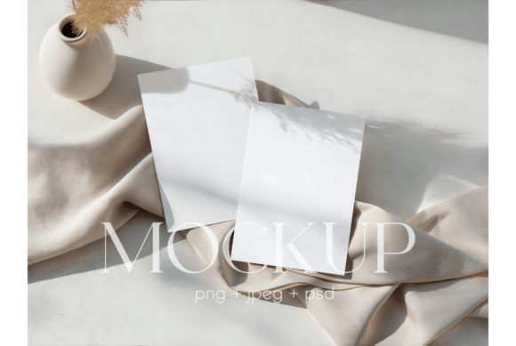 Neutral Sunlight Invitation Card Mockup