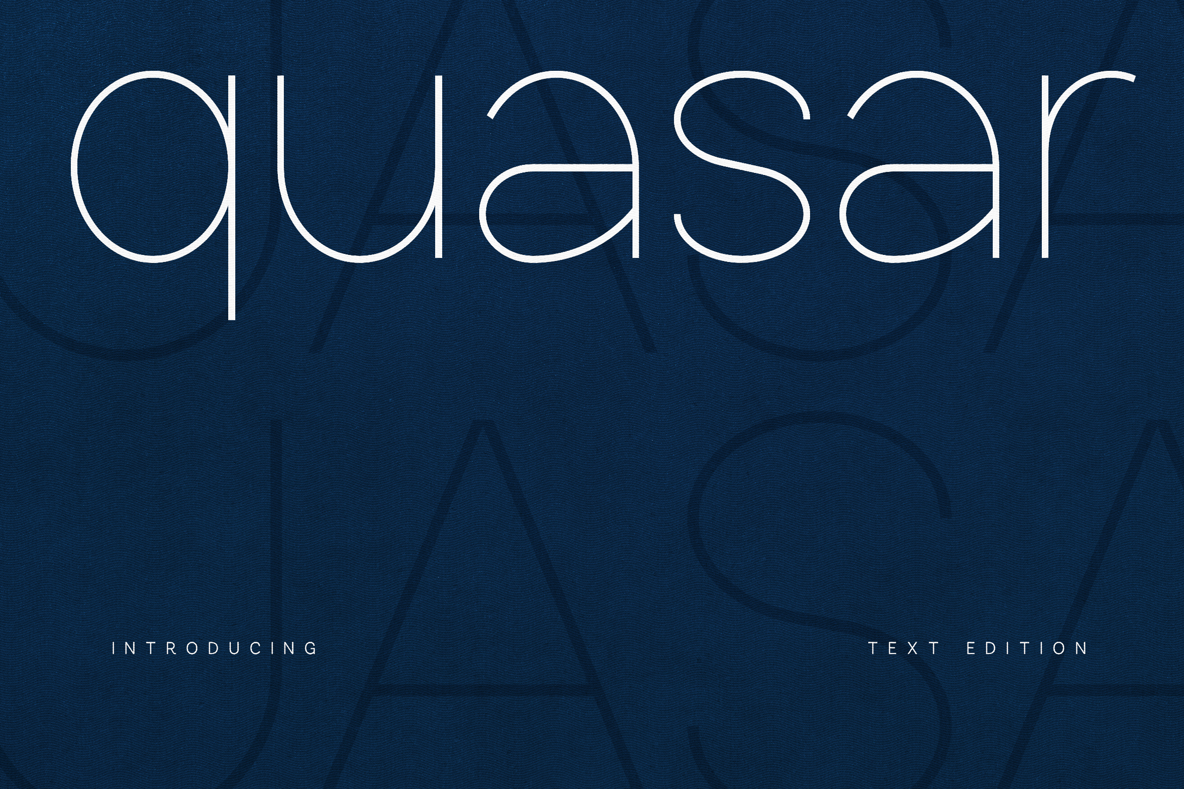 Quasar font preview, round geometric sans