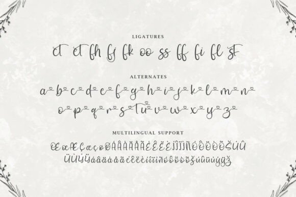 Romantisna Font PNG with transparent background - Preview 2