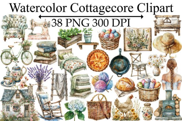 Watercolor MEGA Clipart Bundle Bundle · Creative Fabrica