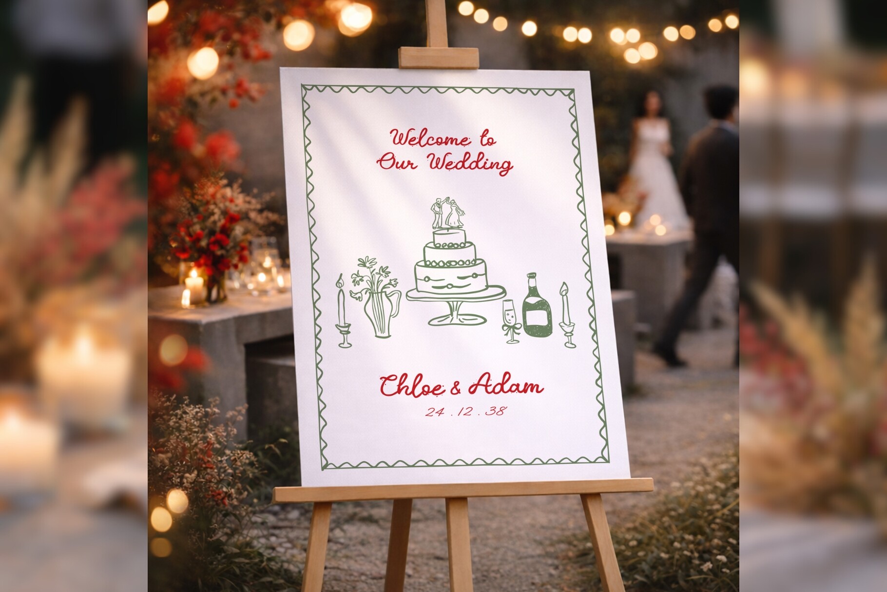 Wedding Welcome Sign Canva Bd003