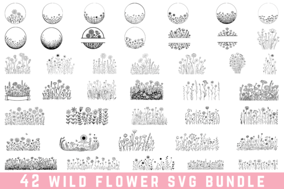 42 Wild Flower Svg Bundle | Svg Cut File