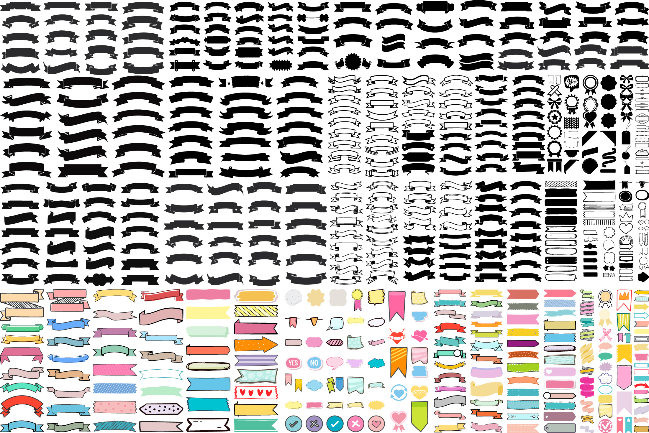 556 SVG Vintage Banner Ribbon Clipart