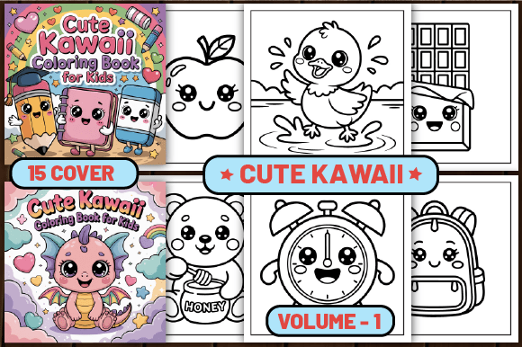 70 Cute Kawaii Coloring Pages for Kids