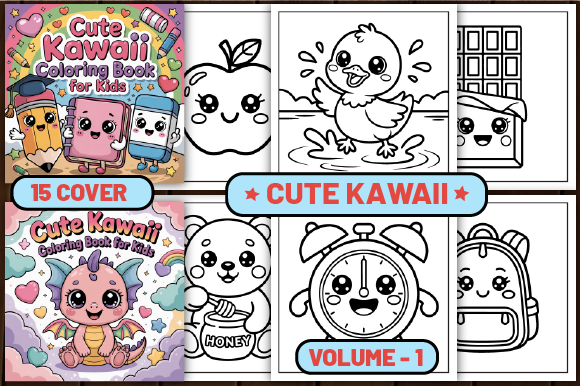 70 Cute Kawaii Coloring Pages for Kids
