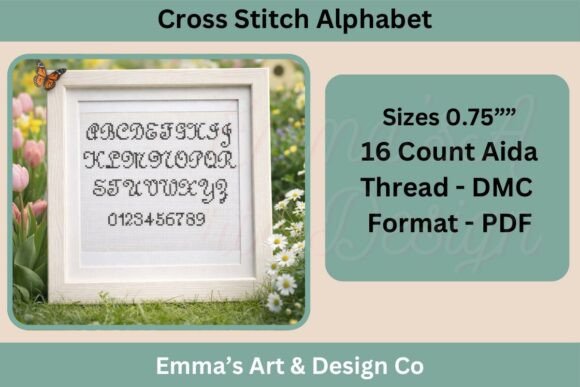 Alphabet Cross Stitch Pattern PDF