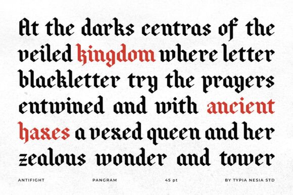 Antifight Font - Preview 4