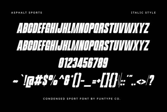 Asphalt Sports Font - Preview 2
