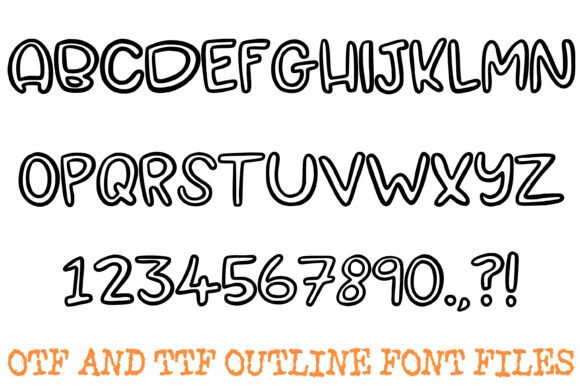 Cartoon Display Font PNG with transparent background - Preview 1