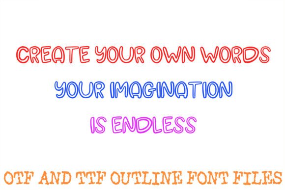 Cartoon Display Font PNG with transparent background - Preview 2