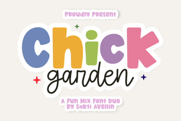 Chick Garden Duo Display Font By Sakti Avellin