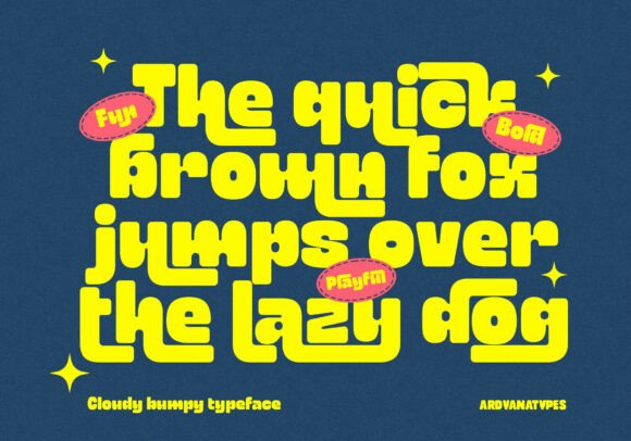 Cloudy Bumpy Font - Preview 3