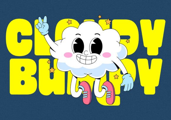 Cloudy Bumpy Font - Preview 5