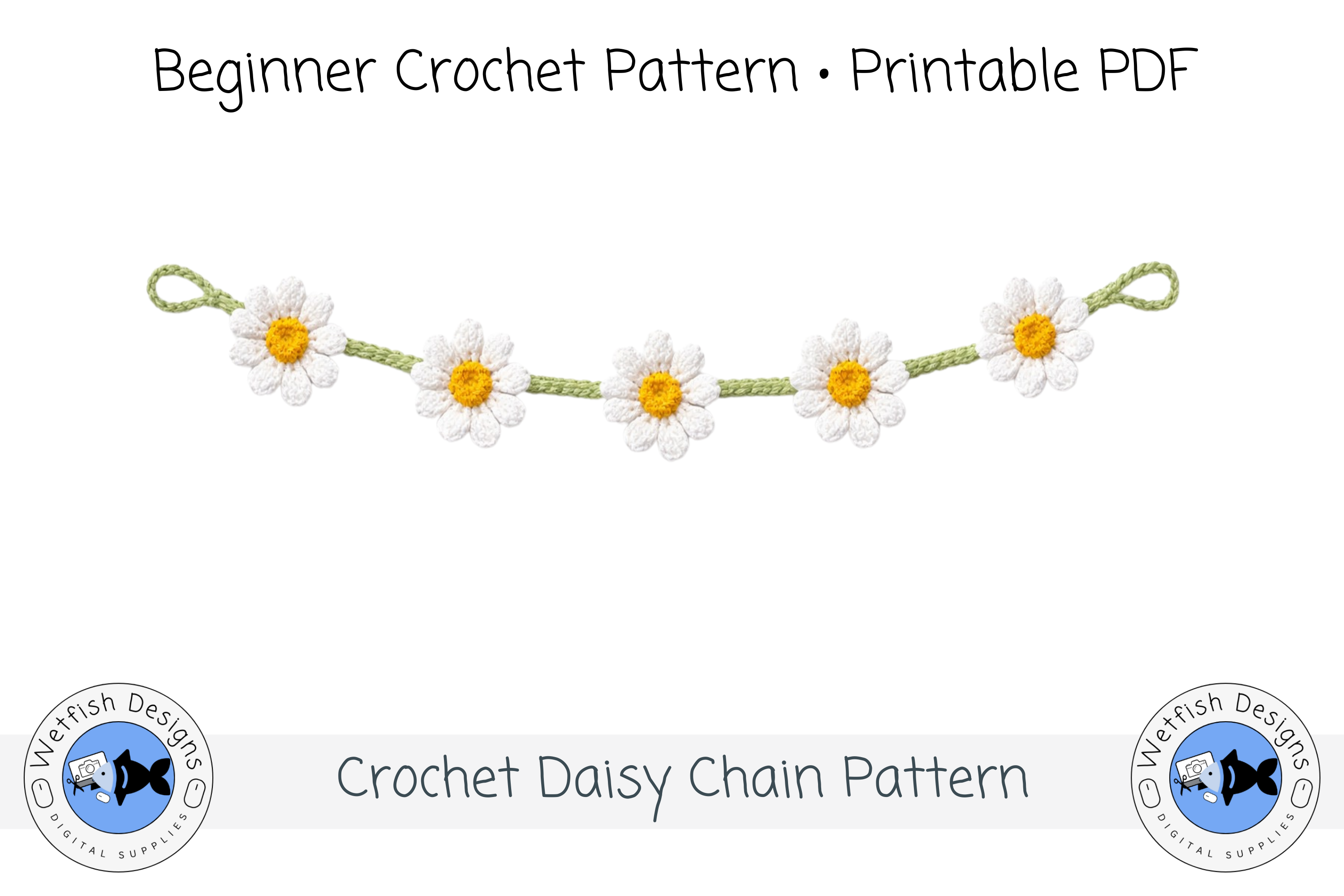 Crochet Daisy Chain PDF Pattern