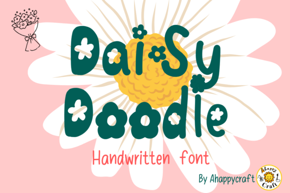 Daisy Doodle Font PNG with transparent background - Preview 1