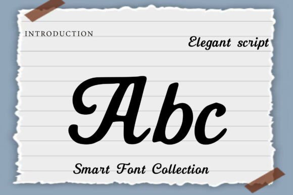 Elegant Script Font PNG with transparent background - Preview 1