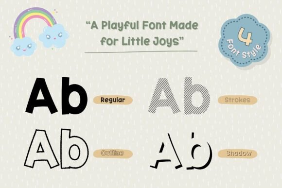 Fox Birdie Font PNG with transparent background - Preview 1