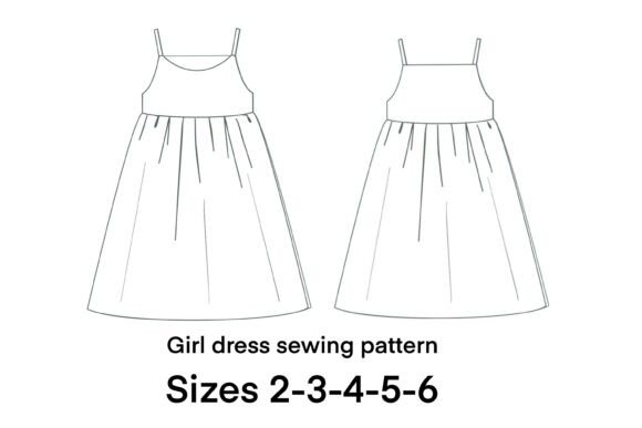 Girl Strap Dress Sewing Pattern