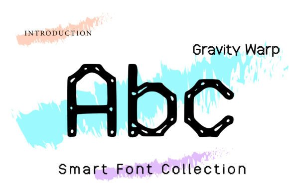 Gravity Warp Font PNG with transparent background - Preview 1