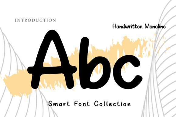Handwritten Monoline Font PNG with transparent background - Preview 1
