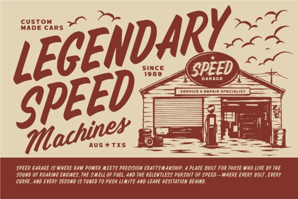 Hotrod Font PNG with transparent background - Preview 1