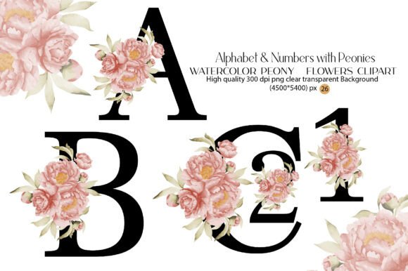 Letters, Numbers, Floral Alphabet. Graphic by sksham360 · Creative Fabrica