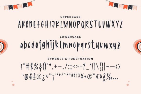 Lively Birthday Font PNG with transparent background - Preview 1