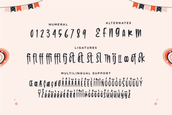 Lively Birthday Font PNG with transparent background - Preview 2
