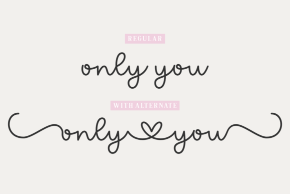 Loves Shine Font PNG with transparent background - Preview 3