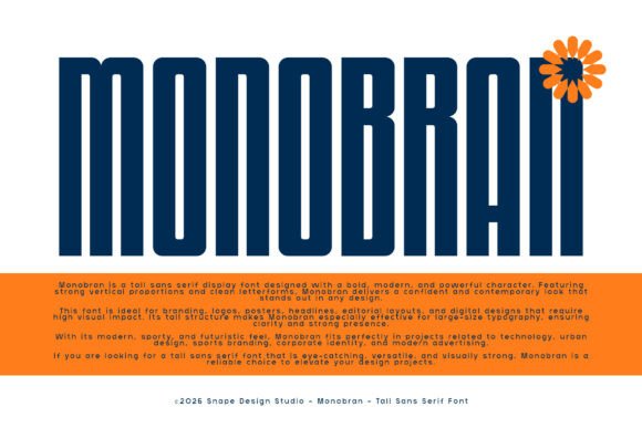 Monobran Font PNG with transparent background - Preview 1