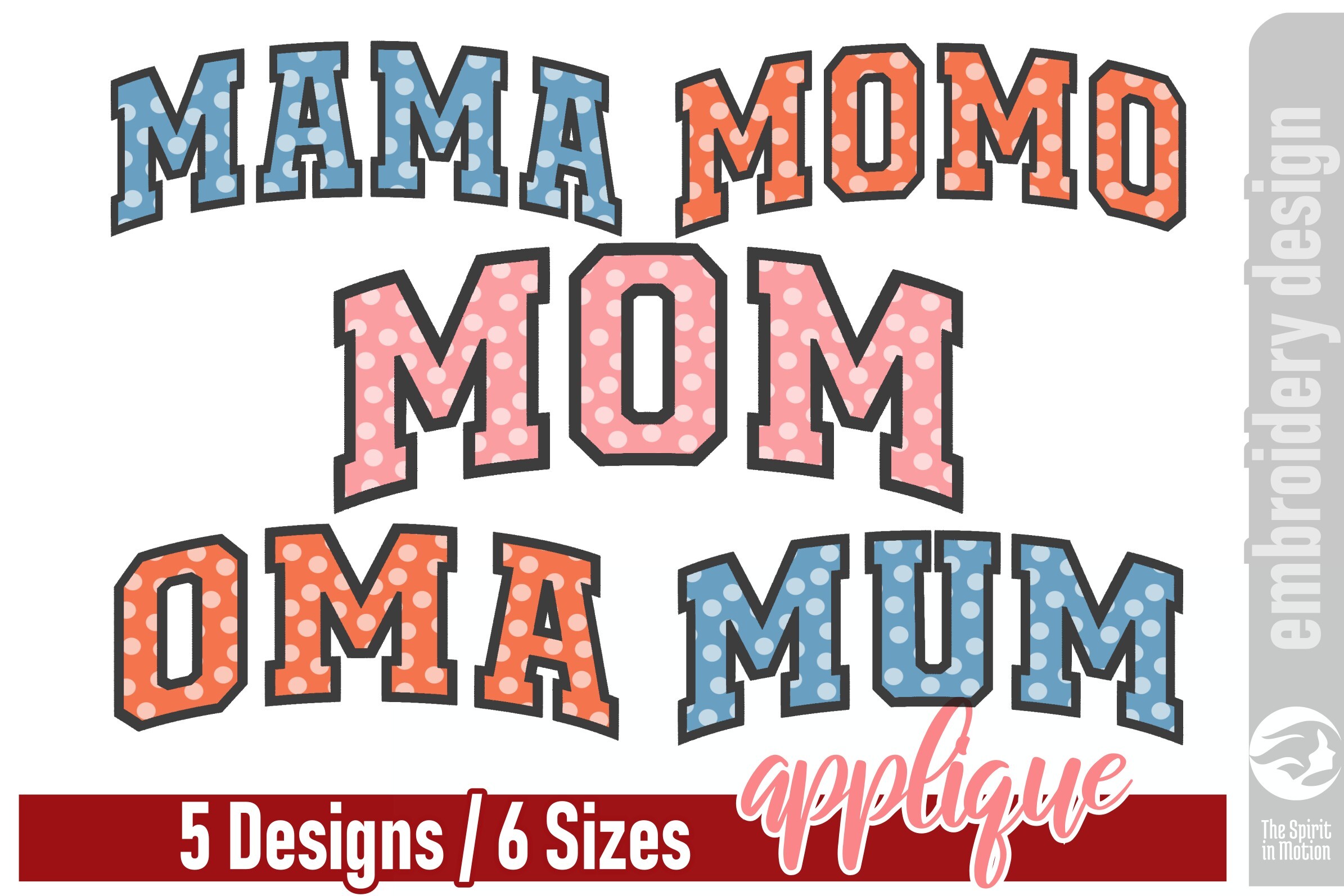 Mother's Day Applique Design Bundle - V1