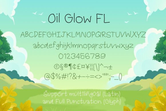 Oil Glow Fl Font PNG with transparent background - Preview 1