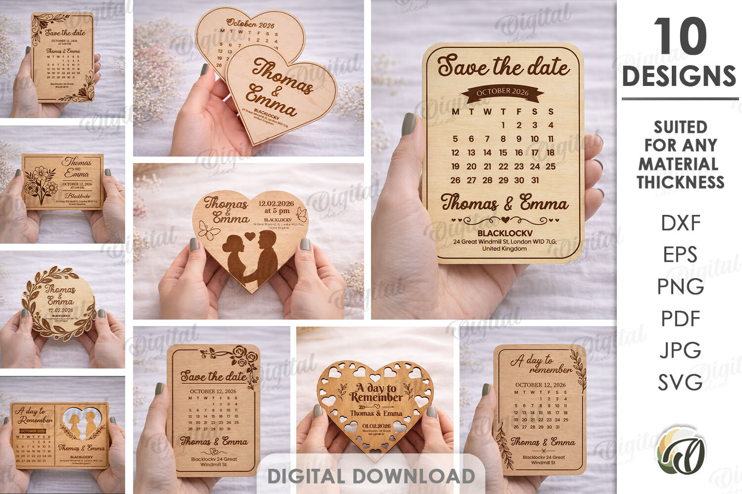 Save the Date Bundle Laser Cut
