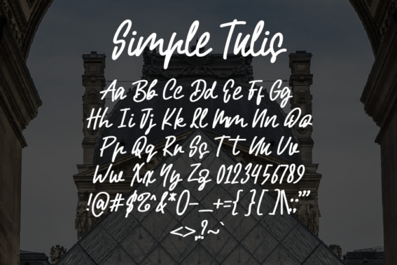 Simple Tulis Font PNG with transparent background - Preview 1