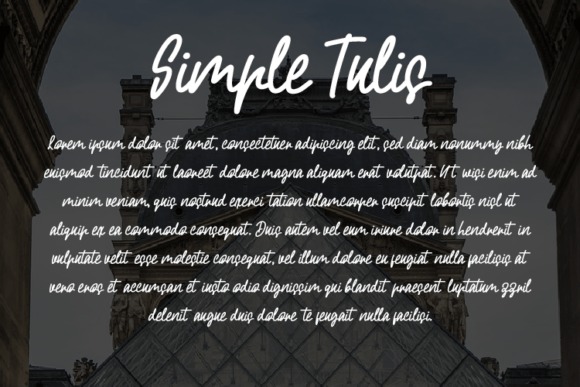 Simple Tulis Font PNG with transparent background - Preview 2