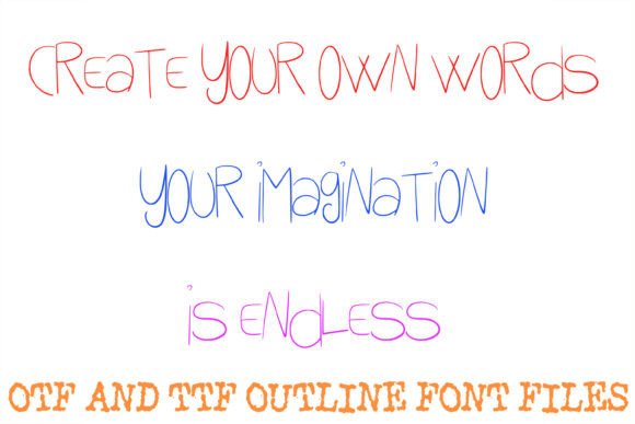 Skool Handwriting Font PNG with transparent background - Preview 2