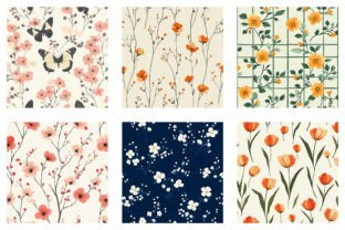 Spring Flowers Seamless Patterns Graphic by Dream Creation · Creative ...