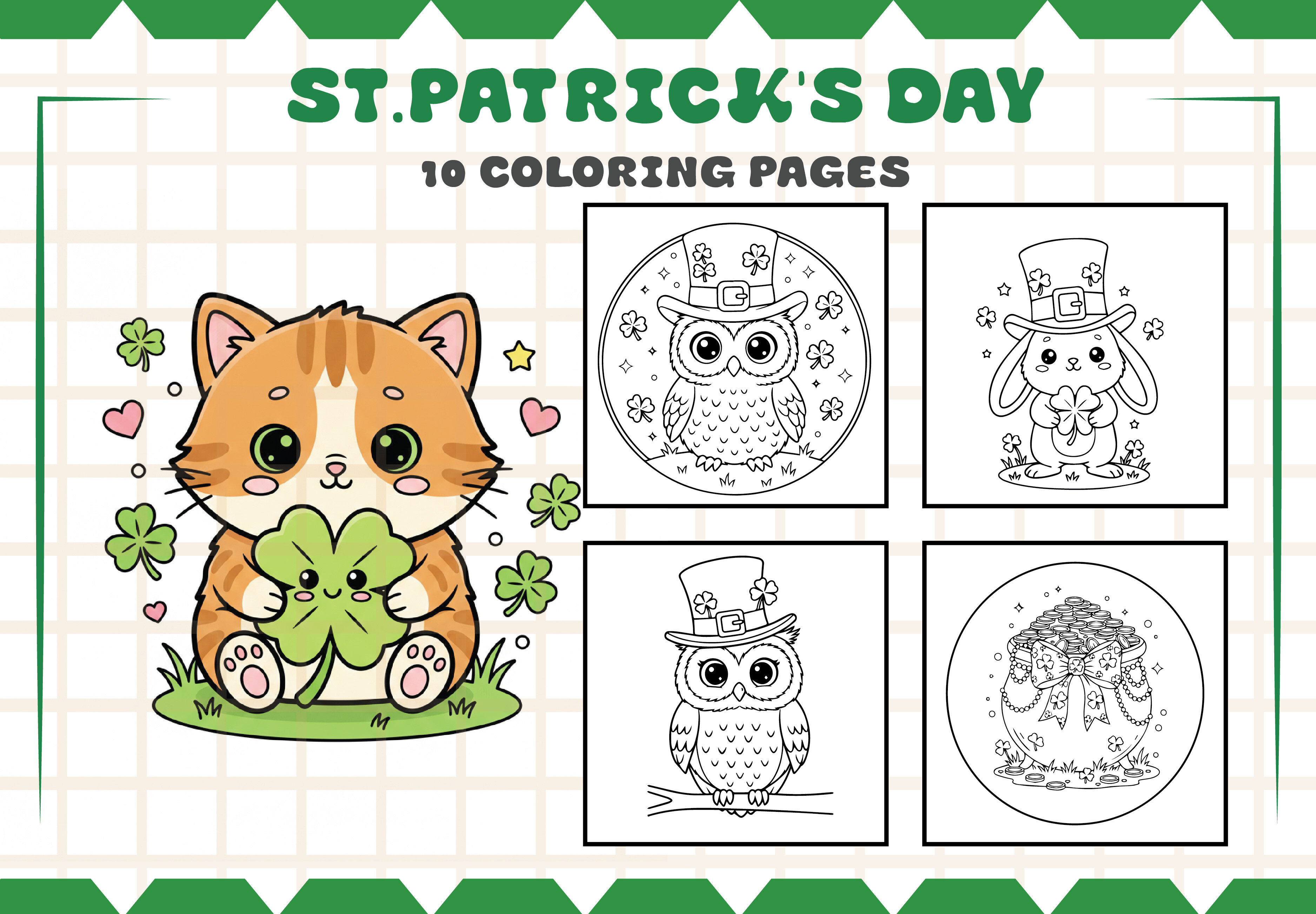 St.Patrick's Day Coloring Pages Vol-4