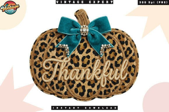 Teal Bow Thankful Crochet Yarn Faux PNG