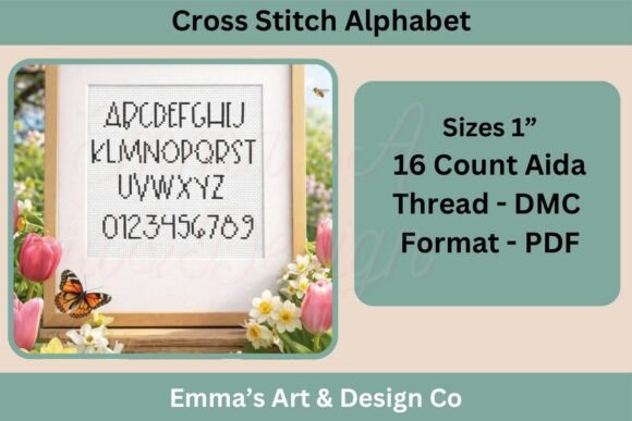 Alphabet Cross Stitch Pattern PDF